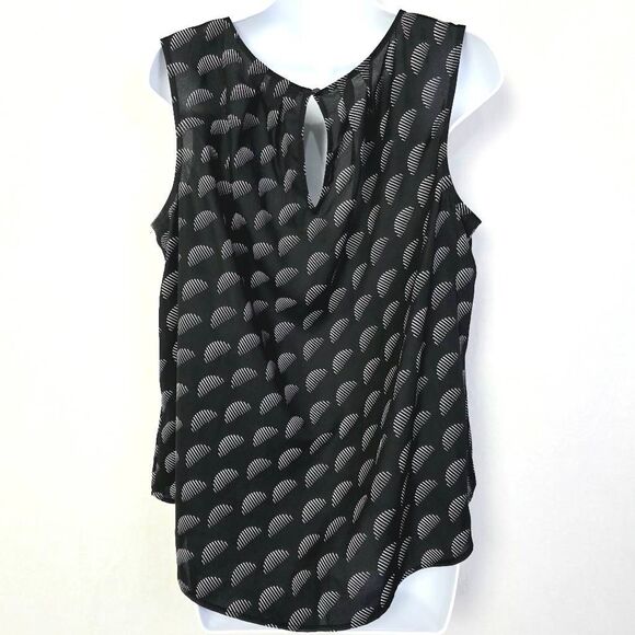 Worthington Black White Print Sleeveless Blouse Women’s XXL - Picture 4 of 7